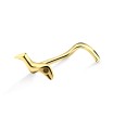 Worm Shaped Silver Curved Nose Stud NSKB-83